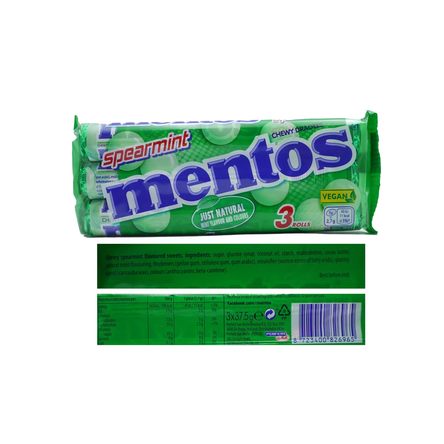 MENTOS SPEARMINT 3PACK 11/27