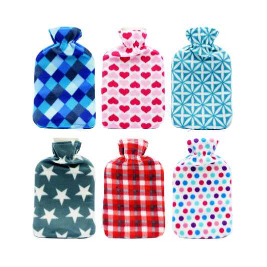 HOT WATER BOTTLES FLEECE ASSTD