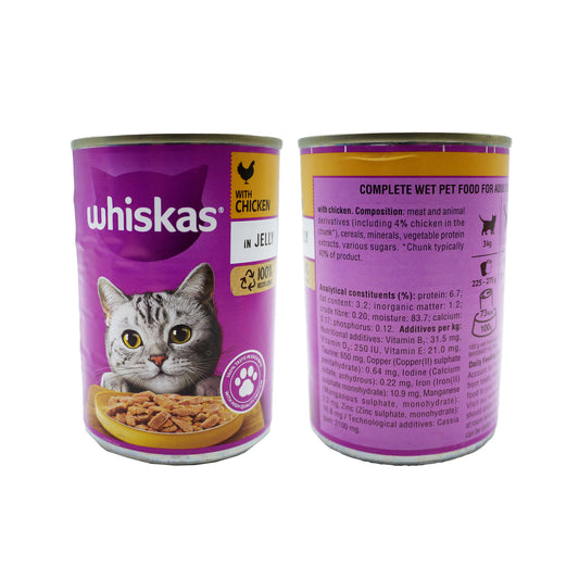 WHISKAS CAT FOOD CHICKEN IN JELLY 24/02/27