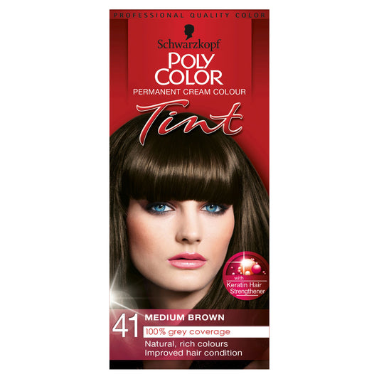 SCHWARZKOPF POLY TINT HAIR DYE NAT MED BRWN(40)