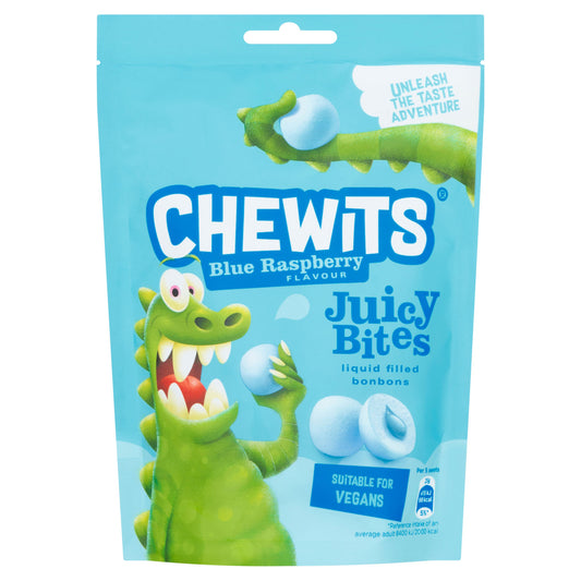 CHEWITS JUICY BITES POUCH BLUE RASP 26/09/26