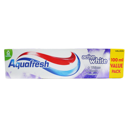 AQUAFRESH TOOTHPASTE 100ML ACTIVE WHITE