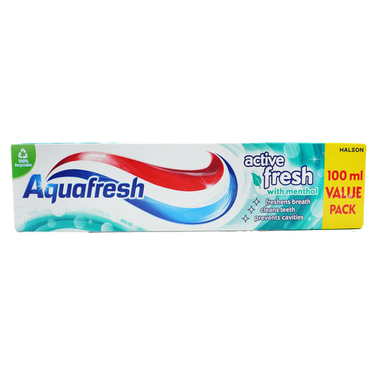 AQUAFRESH TOOTHPASTE 100ML ACTIVE FRESH