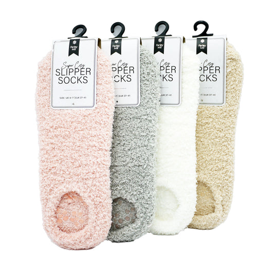 SLIPPER SOCKS LADIES ASST COLOURS (R)