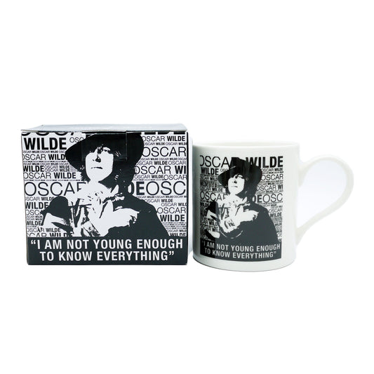 OSCAR WILDE MUG NOT YOUNG ENOUGH BOXED