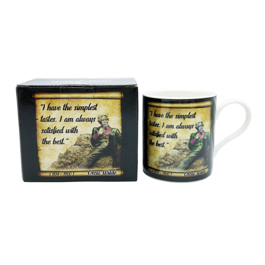 OSCAR WILDE MUG SIMPLE TASTES BOXED