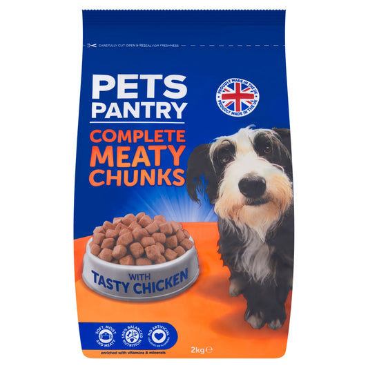 PETS PANTRY COMPLETE MEATY CHUNK CHICKEN 02/26