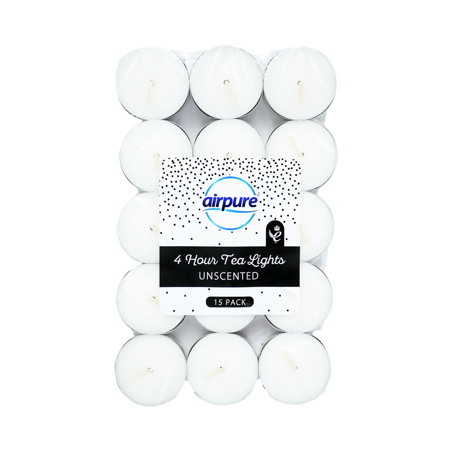 AIRPURE TEALIGHTS UNSCENTED 4 HOUR (R)