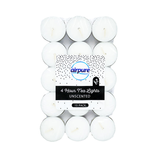 AIRPURE TEALIGHTS UNSCENTED 4 HOUR (R)