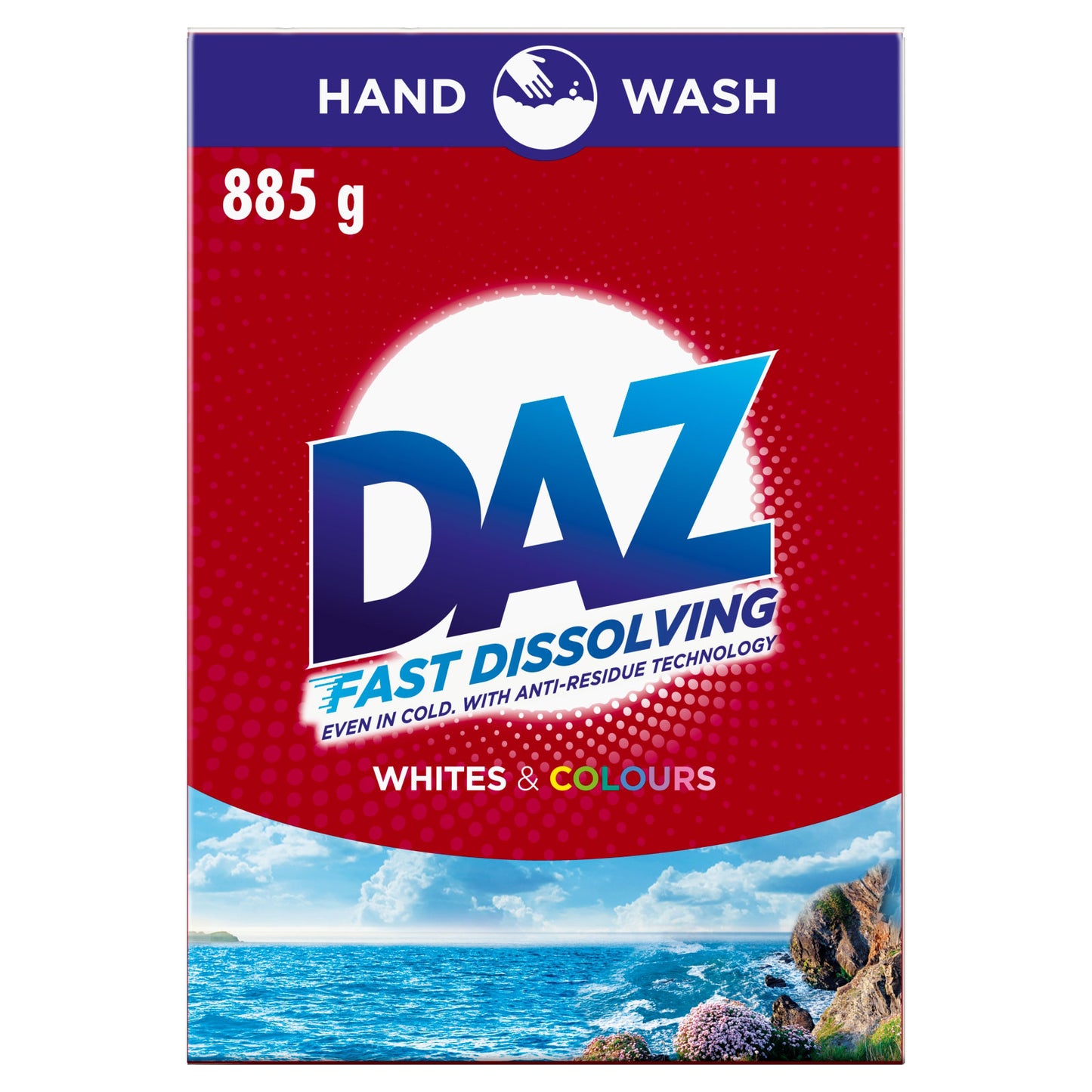 DAZ HANDWASH WASHING POWDER FOR WHITES AND COLOURS 885G