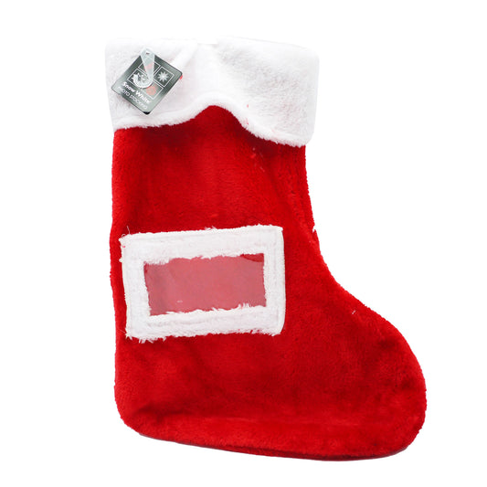 XMAS STOCKING PLUSH PHOTO 20"(C)