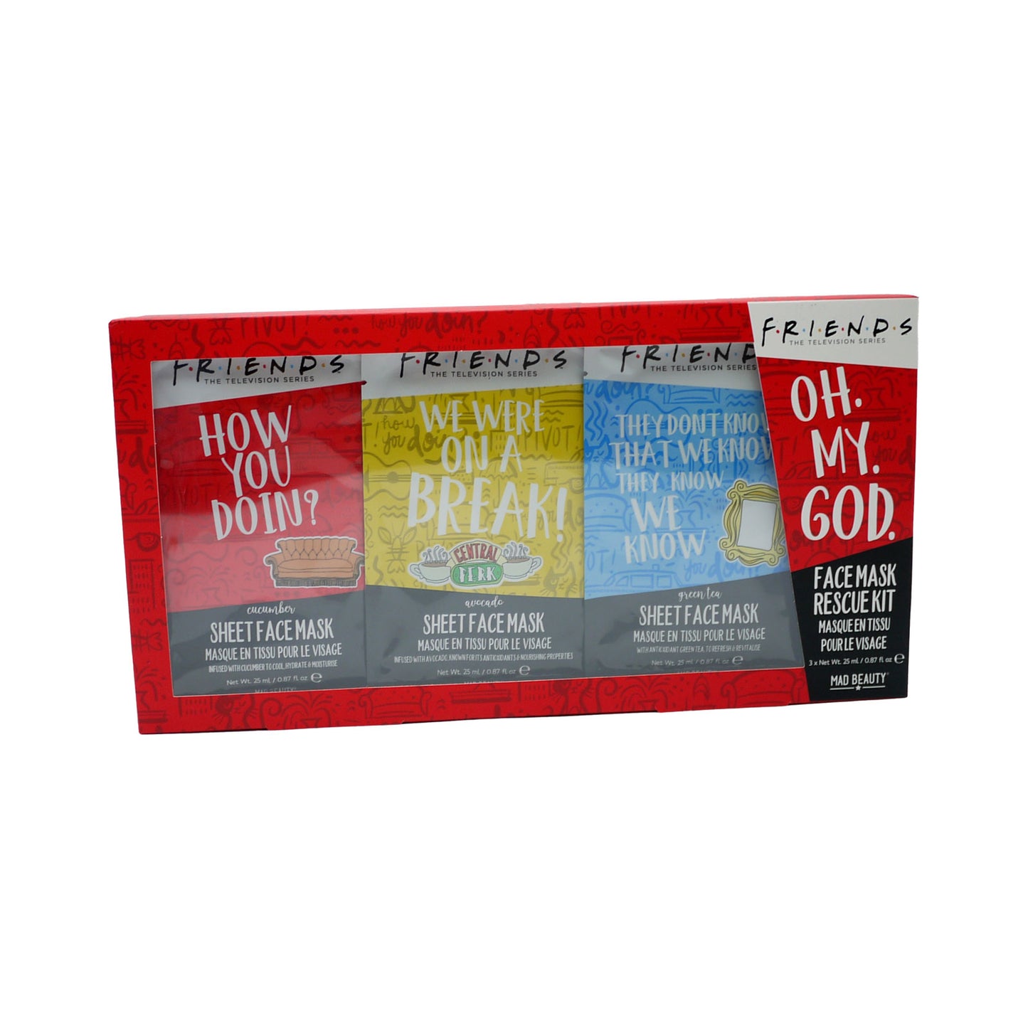FRIENDS FACE MASK SET 3PC(C)