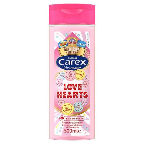 CAREX BODYWASH 500ML LOVEHEARTS