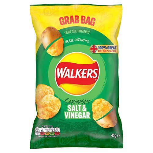 WALKERS GRAB BAGÊ SALT & VINEGAR 45G