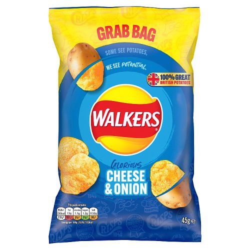 WALKERS GRAB BAG CHEESE & ONION 45G