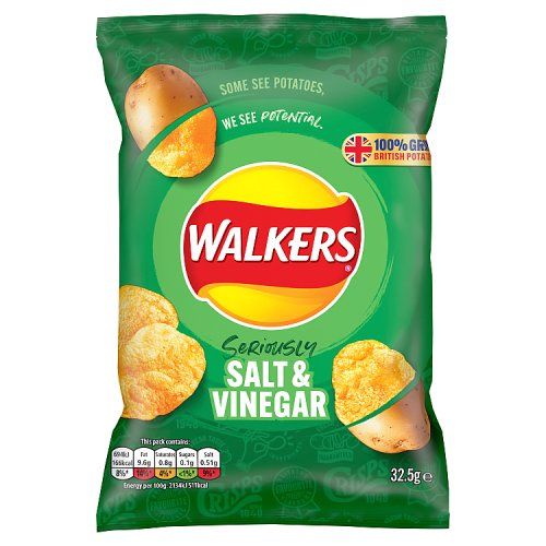 WALKERS CRISPS SALT & VINEGAR 32.5G