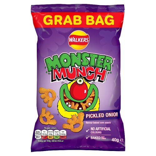 WALKERS MONSTER MUNCH PICKLED ONION 40G
