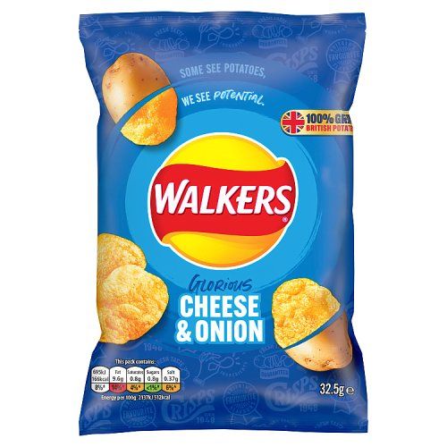 WALKERS CRISPS CHEESE & ONION 32.5G