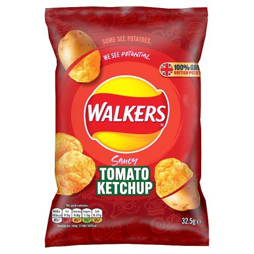 WALKERS CRISPS TOMATO KETCHUP 32.5G