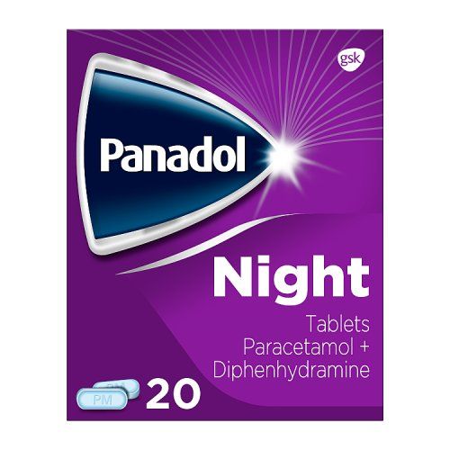 PANADOL NIGHT PAIN TABLETS 25MG/500MG 20S