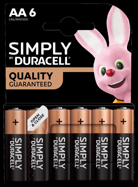 DURACELL SIMPLY BATTERIES AA 6PK