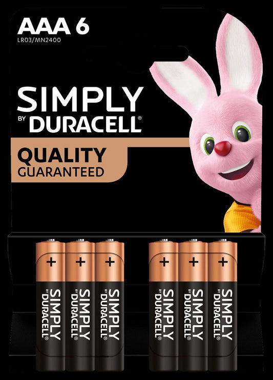 DURACELL SIMPLY BATTERIES AAA 6PK