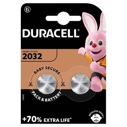 DURACELL COIN BATTERIES 3V 2032 2PK