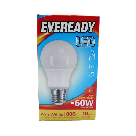 EVEREADY BULB LED GLS E27 WARM WHITE (R)