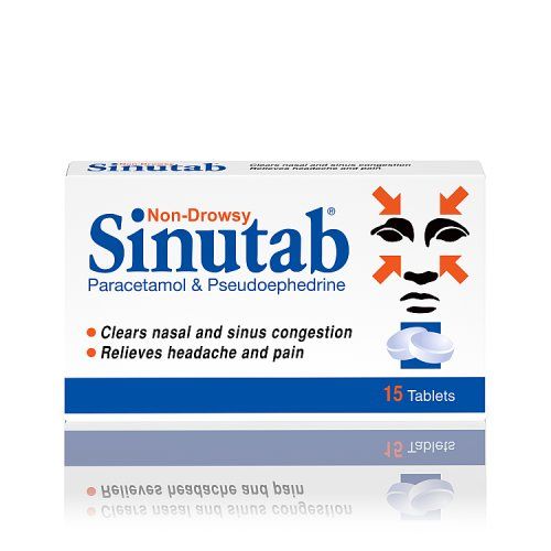 SINUTAB TABLETS NON DROWSY 15S