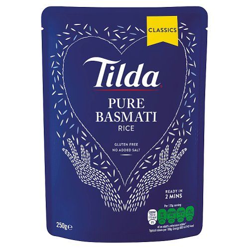 TILDA STEAMED PURE BASMATI RICE 250G
