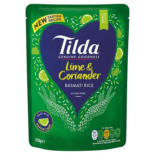 TILDA STEAMED LIME & CORIANDER BASMATI RICE 250G