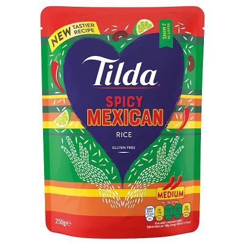 TILDA STEAMED PINTO BEAN & CHILLI BASMATI RICE 250G