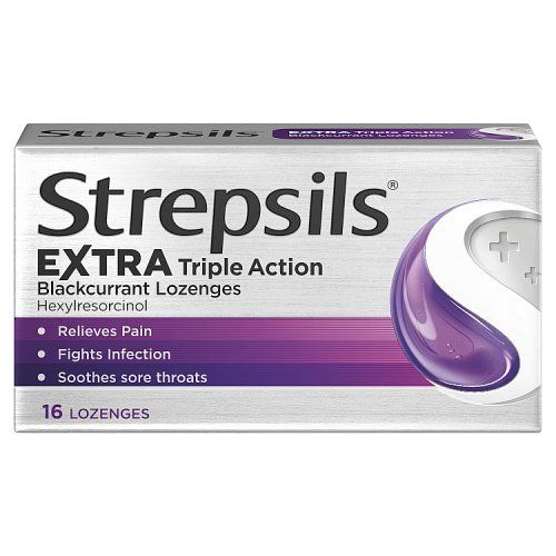 STREPSILS EXTRA BLACKCURRANT 16S