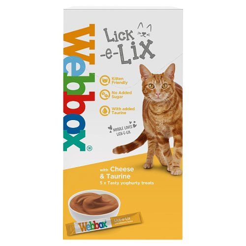 WEBBOX LICK-E-LIX YOGHURT WITH CHEESE & TAURINE 5 X 15G SACHETS