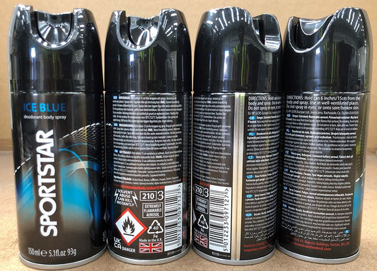 SPORTSTAR MALE BODY SPRAY 150ML ICE BLUE