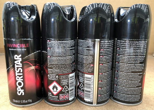 SPORTSTAR MALE BODY SPRAY 150ML INVINCIBLE