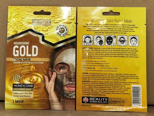BEAUTY FORMULAS GOLD HONEYCOMB NOURISH FACIAL MASK