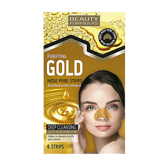 BEAUTY FORMULAS GOLD NOSE PORE STRIPS 6'S