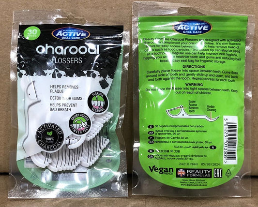 ACTIVE CHARCOAL FLOSSERS 30'S