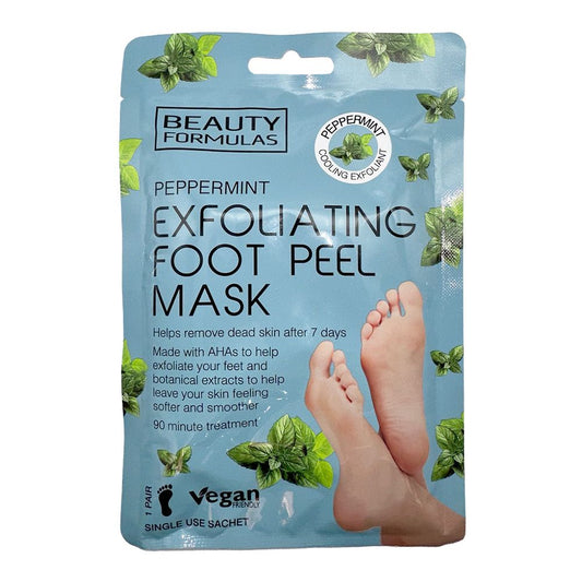 BEAUTY FORMULA PEPPERMINT FOOT PEEL MASK 1 PAIR