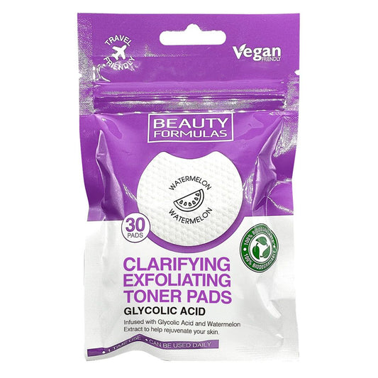BEAUTY FORMULA GLYCOLIC ACID EXFOLIATING TONER PADS 30'S