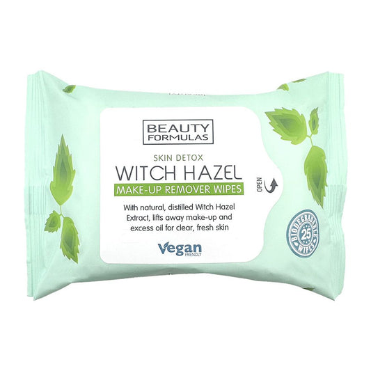 BEAUTY FORMULA WITCH HAZEL BIODEGRADABLE M/UP RMVR WIPES 25'S