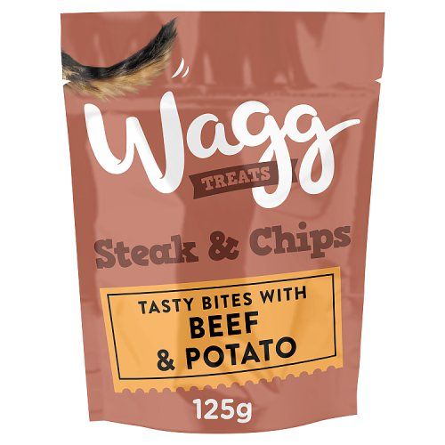 WAGG DOG TREATS STEAK & CHIPS 125G