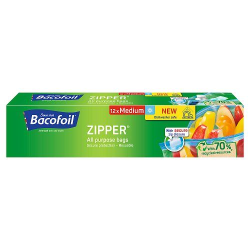 BACOFOIL ALL PURPOSE 12 MEDIUM ZIPPER BAGS