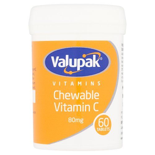 VALUPAK CHEWABLE VITAMIN C TABLETS 80MG 60S