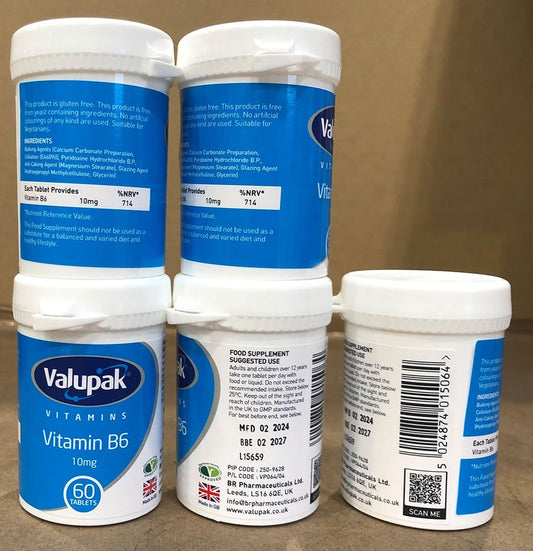 VALUPAK VITAMIN B6 10MG TABLET