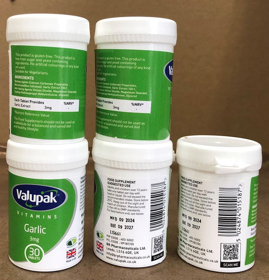 VALUPAK VITAMINS GARLIC  3MG 30PK