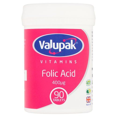 VALUPAK FOLIC ACID TABLETS 400MCG 90S
