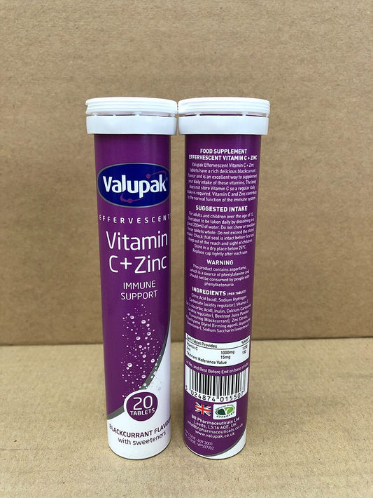 VALUPAK VITAMIN C + ZINC 20'S