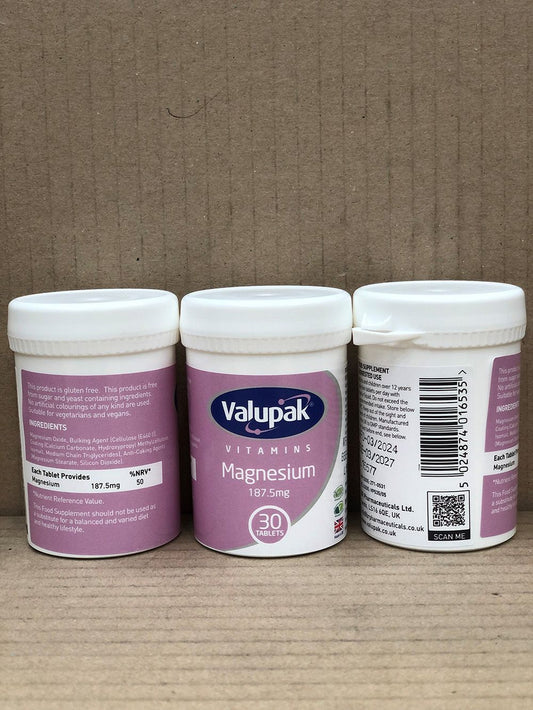 VALUPAK MAGNESIUM 187.5GM 30S
